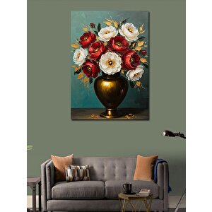 Kanvas Tablo Vazoda Güller 70x100 cm