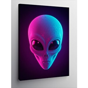 Kanvas Tablo Pembe Uzaylı Portresi 50x70 cm