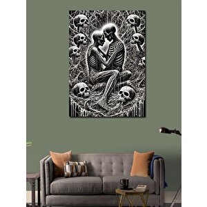 Kanvas Tablo İskelet Aşkı Ve Ölüm 50x70 cm