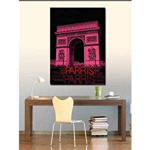 Kanvas Tablo Parris  Ve Pembe Işıklar 70x100 cm