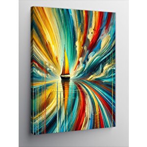 Kanvas Tablo Soyut Renk Patlaması 100x140 cm
