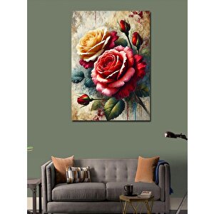 Kanvas Tablo Kırmızı Ve Sarı Güller 50x70 cm