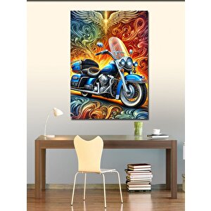 Kanvas Tablo Renkli Motosiklet Tasarımı 70x100 cm