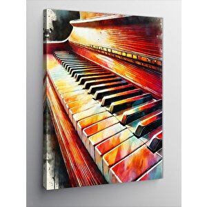 Kanvas Tablo Renkli Piyano Tuşları 100x140 cm