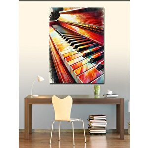 Kanvas Tablo Renkli Piyano Tuşları 100x140 cm
