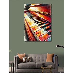 Kanvas Tablo Renkli Piyano Tuşları 100x140 cm