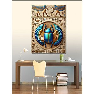Kanvas Tablo Mısır Mavi Böceği Sembolü 50x70 cm