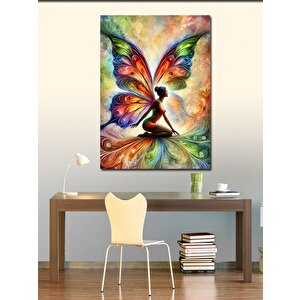 Kanvas Tablo Renkli Kanatlı Peri 50x70 cm