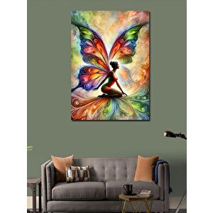 Kanvas Tablo Renkli Kanatlı Peri 50x70 cm