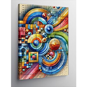 Kanvas Tablo Renkli Soyut Daireler 70x100 cm