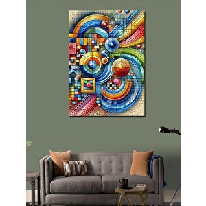 Kanvas Tablo Renkli Soyut Daireler 70x100 cm