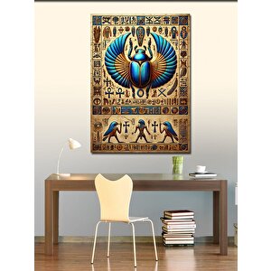 Kanvas Tablo Antik Mısır Böcek Motifi 50x70 cm