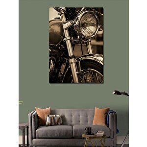 Kanvas Tablo Klasik Motosiklet Ve Vintage Stil 100x140 cm