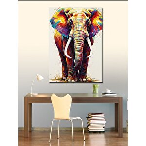 Kanvas Tablo Renkli Fil 100x140 cm