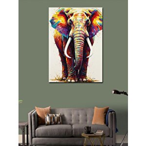 Kanvas Tablo Renkli Fil 100x140 cm