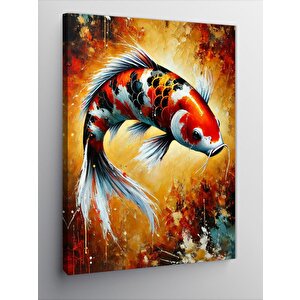 Kanvas Tablo Renkli Japon Balığı 50x70 cm