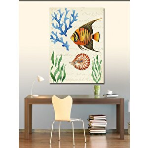 Kanvas Tablo Denizaltı Balıkları Ve Mercanlar 50x70 cm