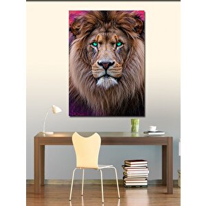 Kanvas Tablo Gerçekçi Aslan Portresi 70x100 cm