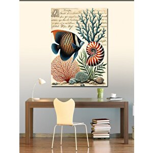 Kanvas Tablo Tropik Balıklar Ve Mercan Resifi 100x140 cm