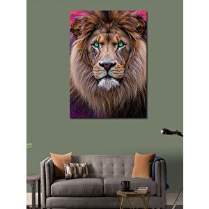 Kanvas Tablo Gerçekçi Aslan Portresi 50x70 cm