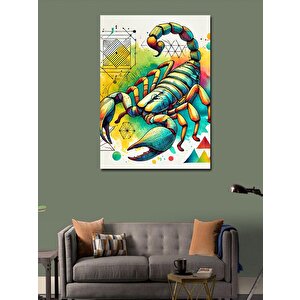 Kanvas Tablo Renkli Akrep Deseni 100x140 cm