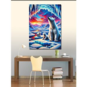 Kanvas Tablo Renkli Kutup Ayısı 50x70 cm