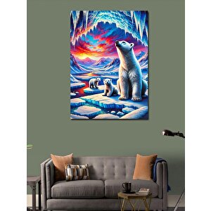 Kanvas Tablo Renkli Kutup Ayısı 50x70 cm