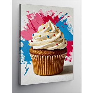 Kanvas Tablo Renkli Muffin Çizimi 70x100 cm