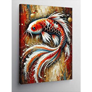 Kanvas Tablo Renkli Japon Balığı 100x140 cm