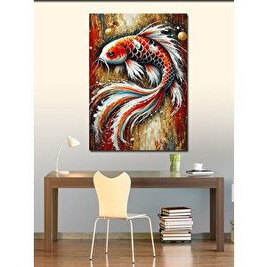 Kanvas Tablo Renkli Japon Balığı 100x140 cm