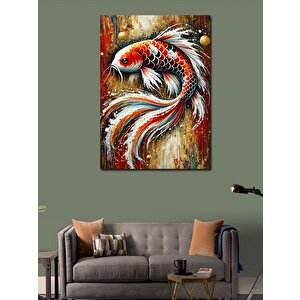Kanvas Tablo Renkli Japon Balığı 100x140 cm