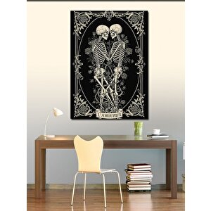 Kanvas Tablo İskelet Çift Figürü 50x70 cm