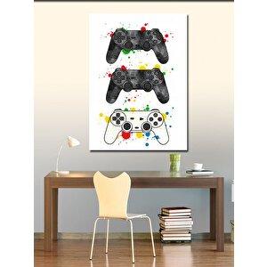Kanvas Tablo Renkli Oyun Konsolu 70x100 cm