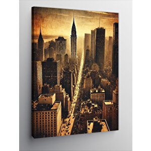 Kanvas Tablo Vintage New York Şehri 50x70 cm