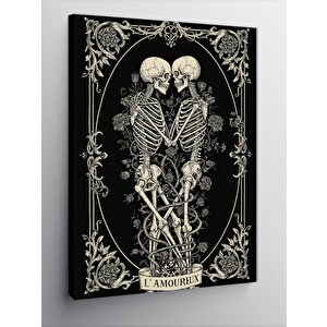 Kanvas Tablo İskelet Çift Figürü 100x140 cm