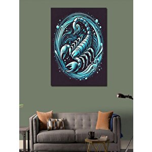 Kanvas Tablo Mavi Akrep Burcu  Ve Spiral 70x100 cm