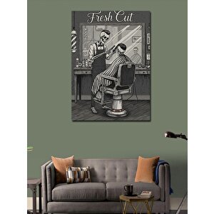 Kanvas Tablo Vintage Berber Dükkanı Posteri 100x140 cm