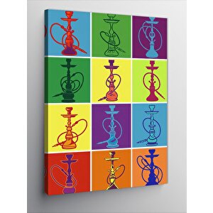 Kanvas Tablo Renkli Nargile Sembolleri 50x70 cm