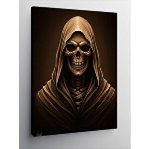 Kanvas Tablo Karanlık Kapüşonlu İskelet