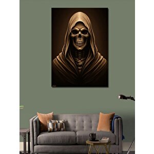 Kanvas Tablo Karanlık Kapüşonlu İskelet