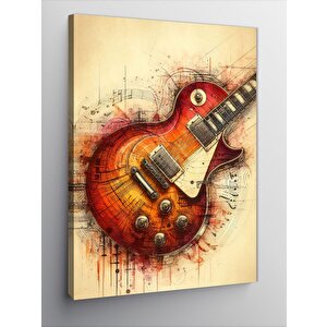 Kanvas Tablo Renkli Elektro Gitar 50x70 cm