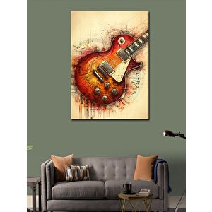 Kanvas Tablo Renkli Elektro Gitar 70x100 cm