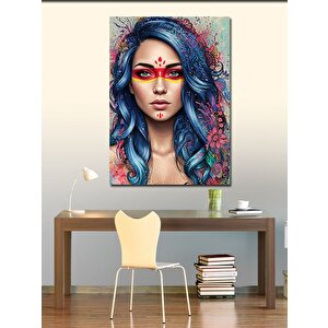 Kanvas Tablo Renkli Hint Kadını 70x100 cm