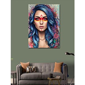 Kanvas Tablo Renkli Hint Kadını 70x100 cm