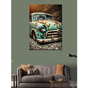 Kanvas Tablo Vintage Araba Sanatı 70x100 cm