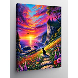 Kanvas Tablo Renkli Doğa Manzarası 50x70 cm