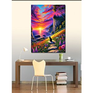 Kanvas Tablo Renkli Doğa Manzarası 50x70 cm