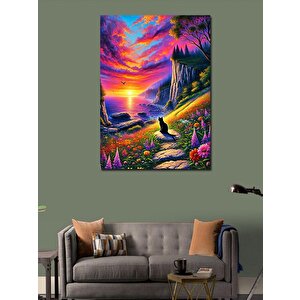 Kanvas Tablo Renkli Doğa Manzarası 50x70 cm
