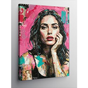 Kanvas Tablo Renkli Kadın Portresi 100x140 cm