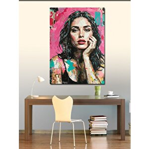 Kanvas Tablo Renkli Kadın Portresi 100x140 cm
